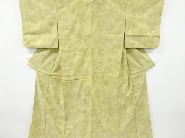 JAPANESE KIMONO / VINTAGE KIMONO / TSUMUGI / WOVEN BAMBOO